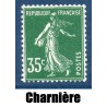 Timbre France Yvert No 361 Type Semeuse fond plein * avec trace de charnière