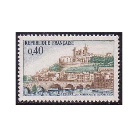 Timbre France Yvert No 1567 Béziers, congrès des sociétés philatéliques