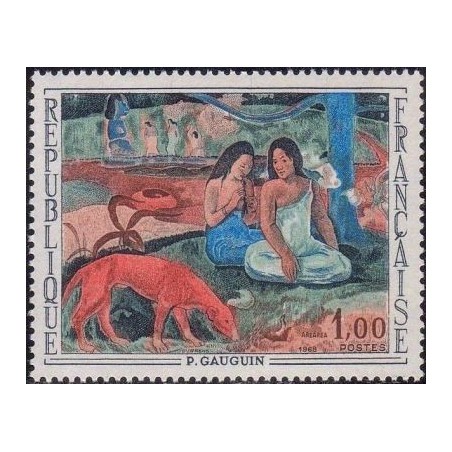 Timbre France Yvert No 1568 Paul Gauguin, l'arearea