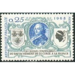 Timbre France Yvert No 1572 Rattachement de la Corse, bicentenaire