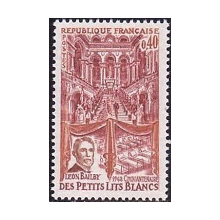 Timbre France Yvert No 1575 Léon Bailby, bal des Petits Lits Blancs