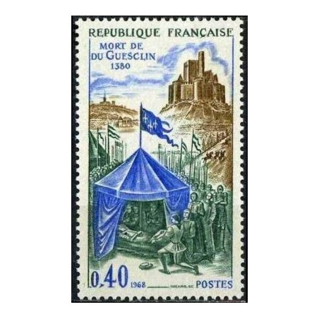 Timbre France Yvert No 1578 Mort de Bertrand du Guesclin