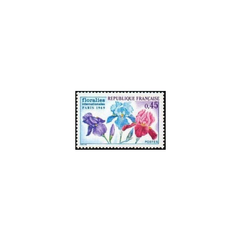 Timbre France Yvert No 1597 Floralies internationales de Paris