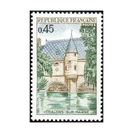 Timbre France Yvert No 1602 Chalons sur Marne, ancien pont des Archers