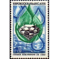 Timbre France Yvert No 1612 Charte européenne de l'eau