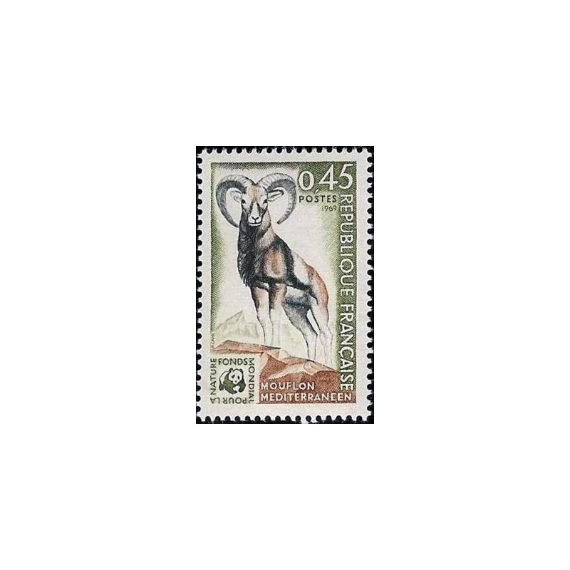 Timbre France Yvert No 1613 Mouflon méditerranéen