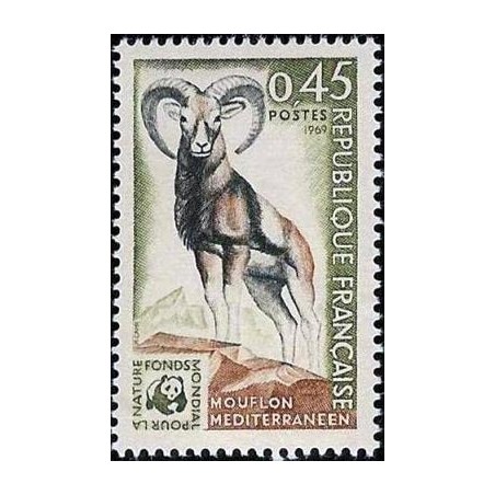 Timbre France Yvert No 1613 Mouflon méditerranéen