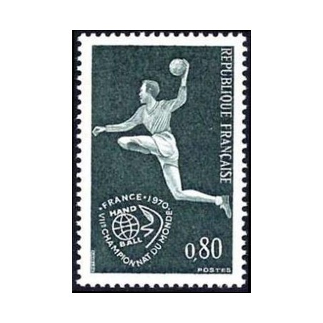 Timbre France Yvert No 1629 Handball, 7e championnat du monde