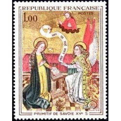 Timbre France Yvert No 1640 L'annonciation. Primitif de Savoie