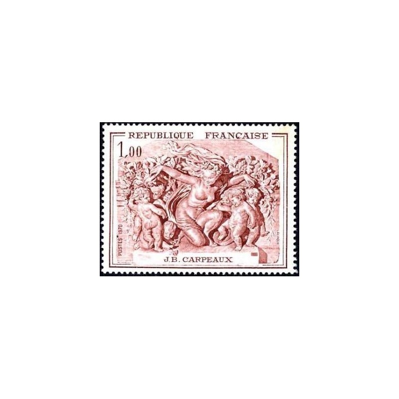 Timbre France Yvert No 1641 Carpeaux, sculpture, le triomphe de Flores