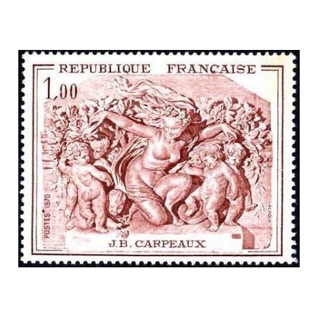 Timbre France Yvert No 1641 Carpeaux, sculpture, le triomphe de Flores