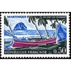 Timbre France Yvert No 1644 Martinique, rocher du Diamant