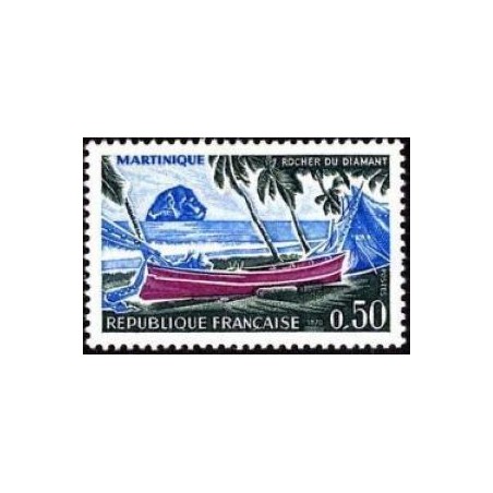 Timbre France Yvert No 1644 Martinique, rocher du Diamant