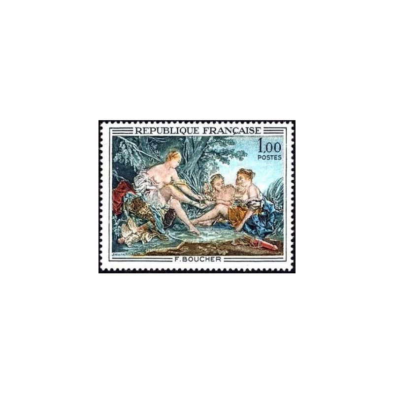 Timbre France Yvert No 1652 Boucher, Diane au retour de la chasse