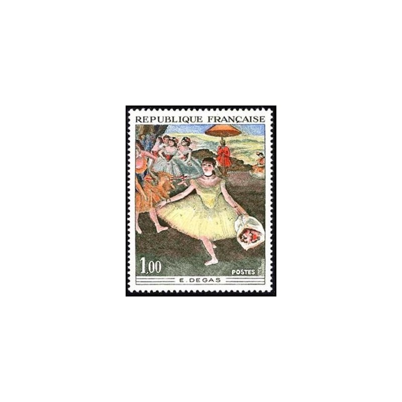 Timbre France Yvert No 1653 Degas, Danseuse au bouquet saluant