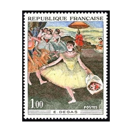 Timbre France Yvert No 1653 Degas, Danseuse au bouquet saluant