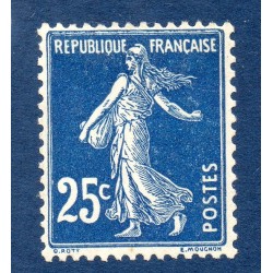 Timbre France Yvert No 140a semeuse fond plein 25c bleu foncé neuf **