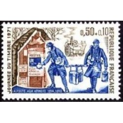 Timbre France Yvert No 1671 Journée du timbre, la poste aux Armées