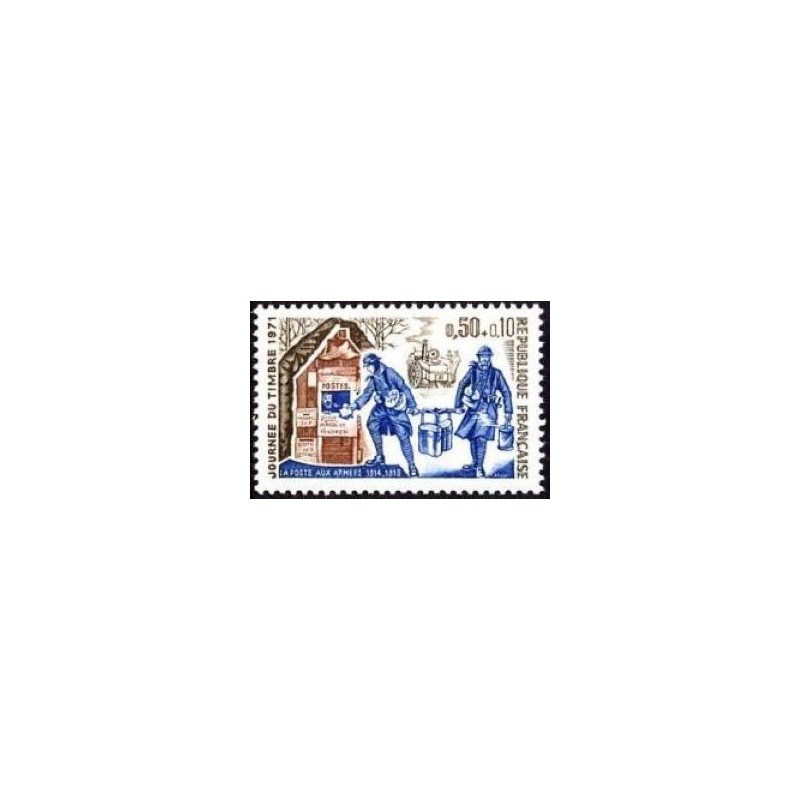 Timbre France Yvert No 1671 Journée du timbre, la poste aux Armées