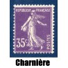 Timbre France Yvert No 142 semeuse fond plein 35c Violet neuf * avec trace de charnière