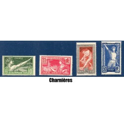 Timbre France Yvert No 183-186 Jeux olympiques neuf * avec trace de charnière