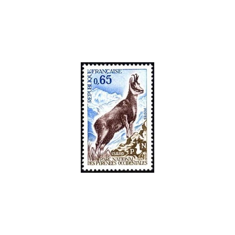 Timbre France Yvert No 1675 Isard, protection de la nature