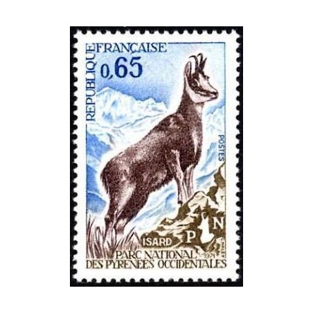 Timbre France Yvert No 1675 Isard, protection de la nature