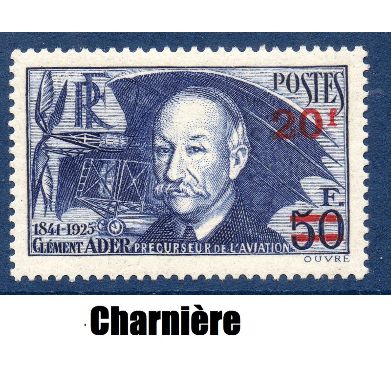 Timbre France Yvert No 493 Clement Aderneu* avec trace de charnière