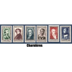 Timbre France Yvert No 891-896 serie Napoleon série célébrités du XIXe siécle neuf * avec trace de charnière