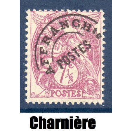 Timbre France Préoblitérés Yvert 42 Type blanc 7c 1/2 lilas neuf * avec trace de charnière