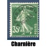 Timbre France Préoblitérés Yvert 63 Type semeuse 35c vert neuf * avec trace de charnière