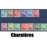 Timbres France Préoblitérés Yvert 106-118 Série complète coqS Gaulois et Moissonneuses neufs* avec trace de charnière