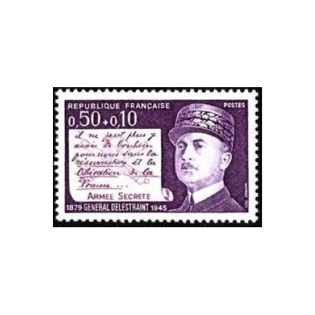 Timbre France Yvert No 1689 Général Delestraint