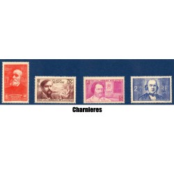 Timbre France Yvert No 436-439 Chomeurs intellectuels neuf * avec trace de charnière