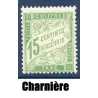 Timbre France Taxes Yvert 30 Type Duval 15c Vert-Jaune  neuf * avec trace de charnière