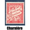 Timbre France Taxes Yvert 33 Type Duval 30c Rouge carminé neuf * avec trace de charnière