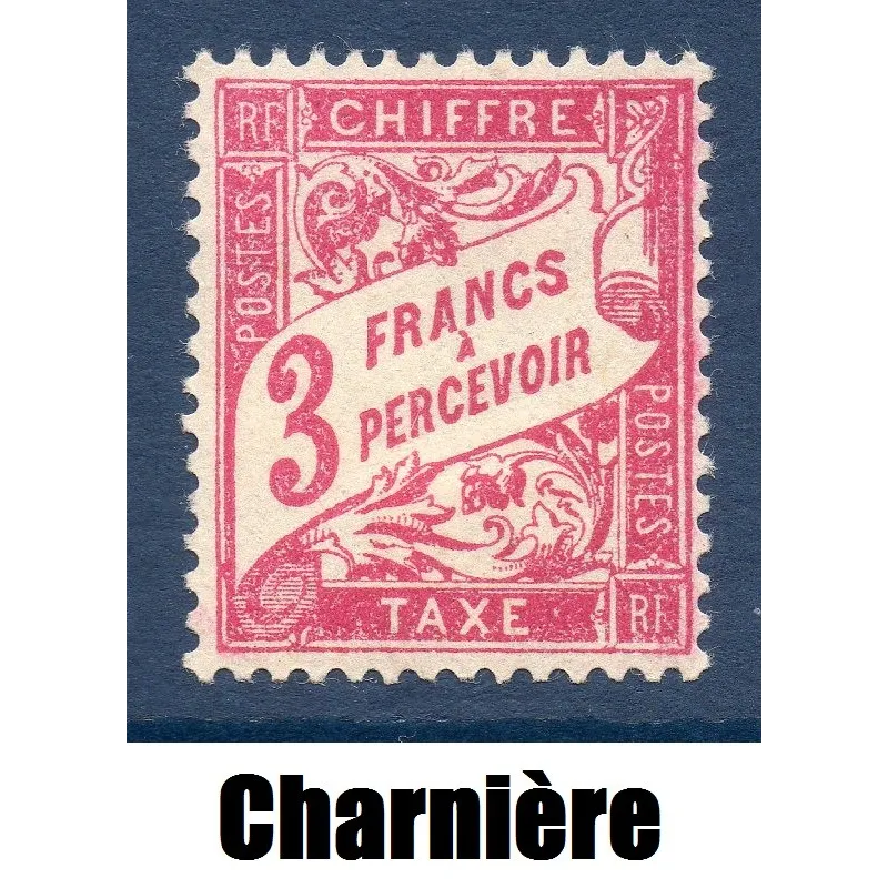 Timbre France Taxes Yvert 42A Type Duval 3f Lilas-rose neuf * avec trace de charnière Timbre France Taxes Yvert 42A Type Duval 3f Lilas-rose neuf * avec trace de charnière