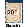 Timbre France Taxes Yvert 49 Type Recouvrement 20c sur 30c Bistre neuf * avec trace de charnière