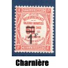 Timbre France Taxes Yvert 54 Type Recouvrement 2f sur 60c rouge neuf * avec trace de charnière