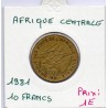 Afrique centrale 10 francs 1981 TTB KM 9 pièce de monnaie