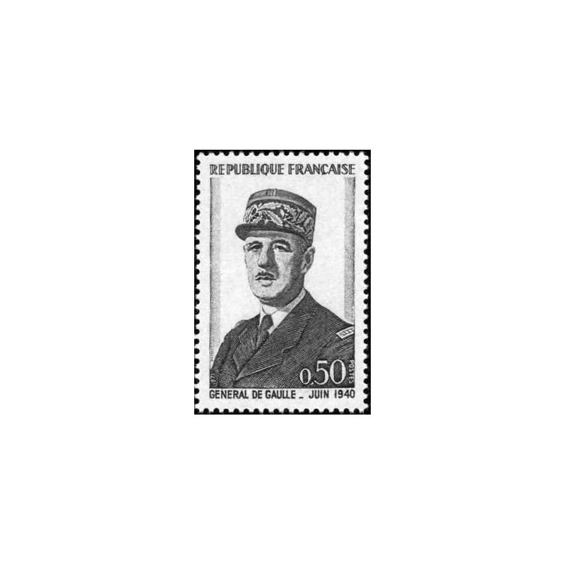 Timbre France Yvert No 1695 général de Gaulle