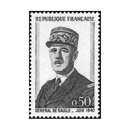 Timbre France Yvert No 1695 général de Gaulle