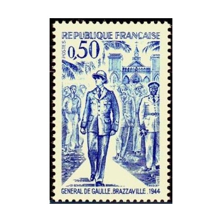 Timbre France Yvert No 1696 Général de Gaulle