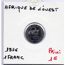Etats Afrique Ouest 1 franc 1976 FDC KM 8 pièce de monnaie