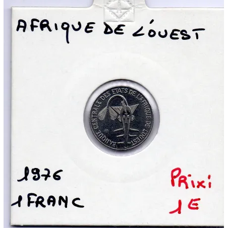 Etats Afrique Ouest 1 franc 1976 FDC KM 8 pièce de monnaie