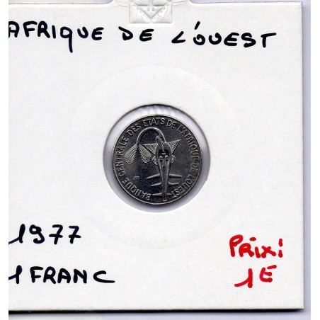 Etats Afrique Ouest 1 franc 1977 FDC KM 8 pièce de monnaie