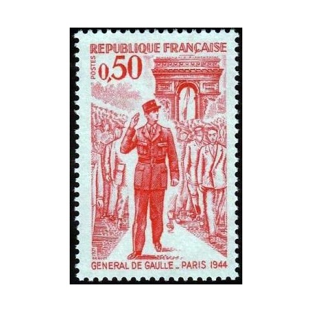 Timbre France Yvert No 1697 Général de Gaulle