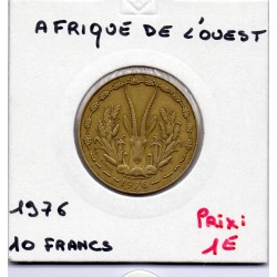 Etats Afrique Ouest 10 francs 1976 TTB KM 1a pièce de monnaie