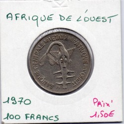 Etats Afrique Ouest 100 francs 1970 TTB KM 4 pièce de monnaie