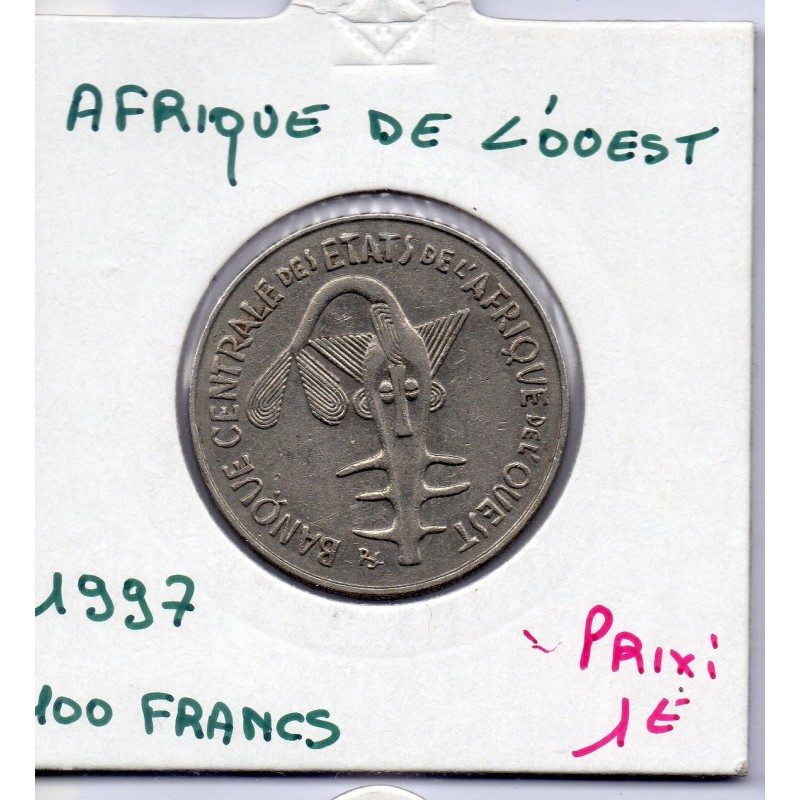 Etats Afrique Ouest 100 francs 1997 TTB KM 4 pièce de monnaie